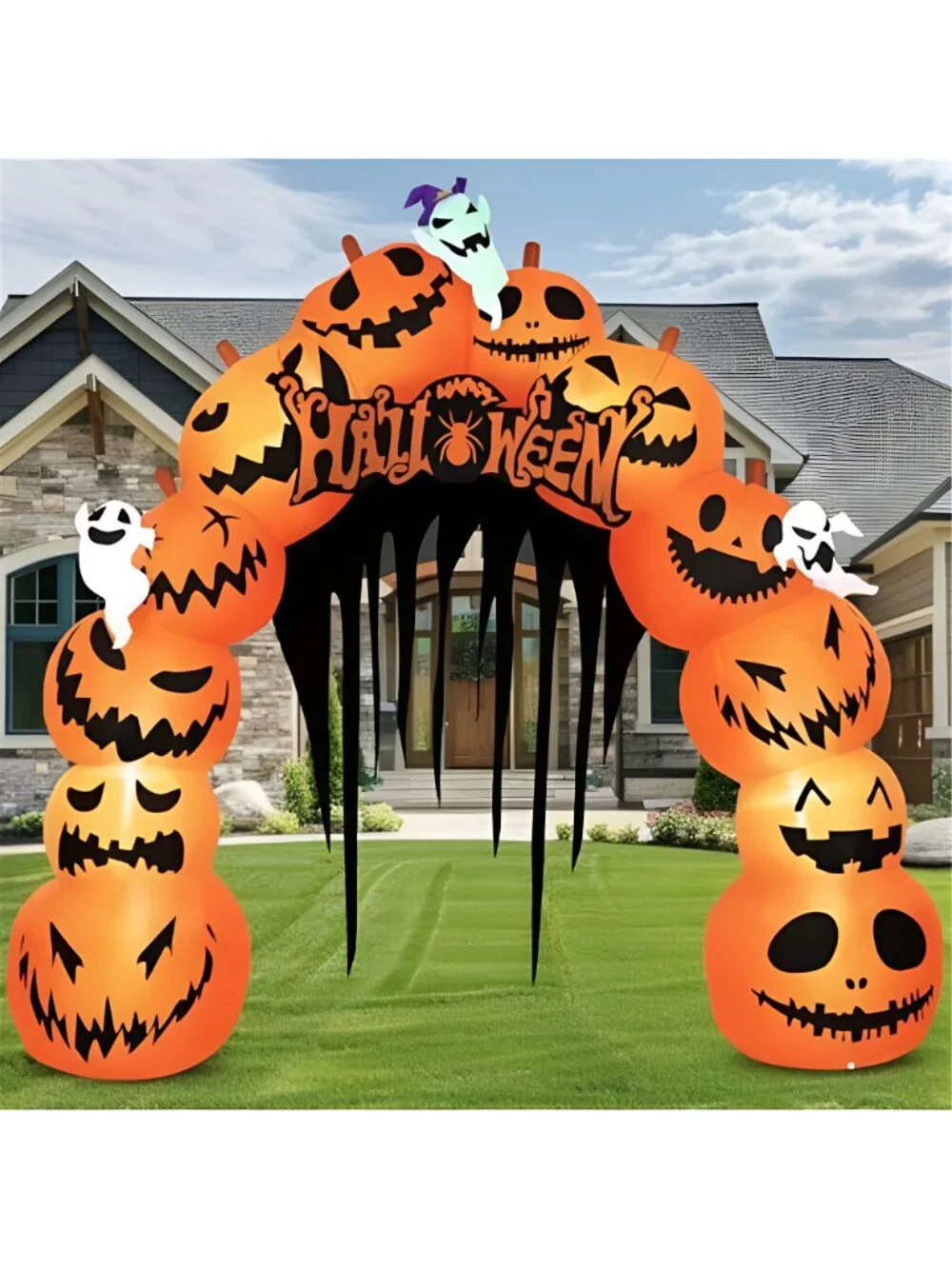 10FT Halloween Inflatables Pumpkin Archway
